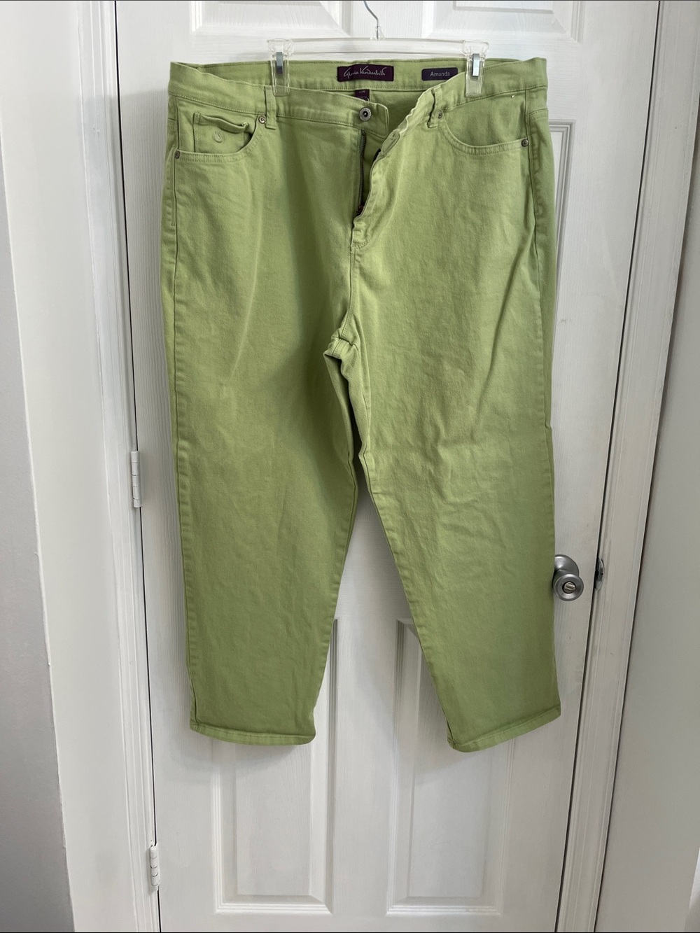 Gloria Vanderbilt Men's Relaxed Jeans in Light Green